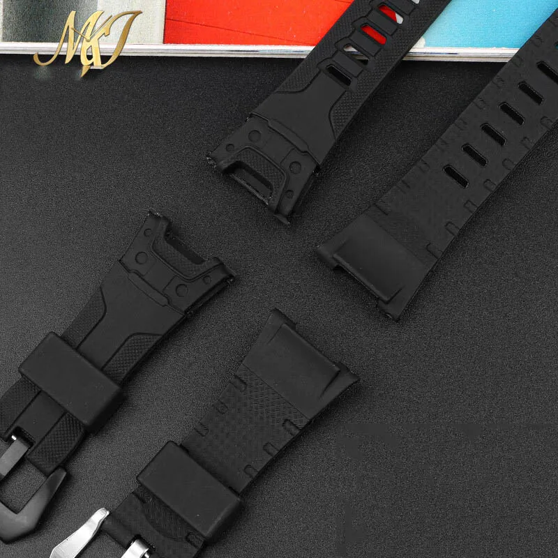 Черный силиконовый ремешок для часов Casio PROTREK