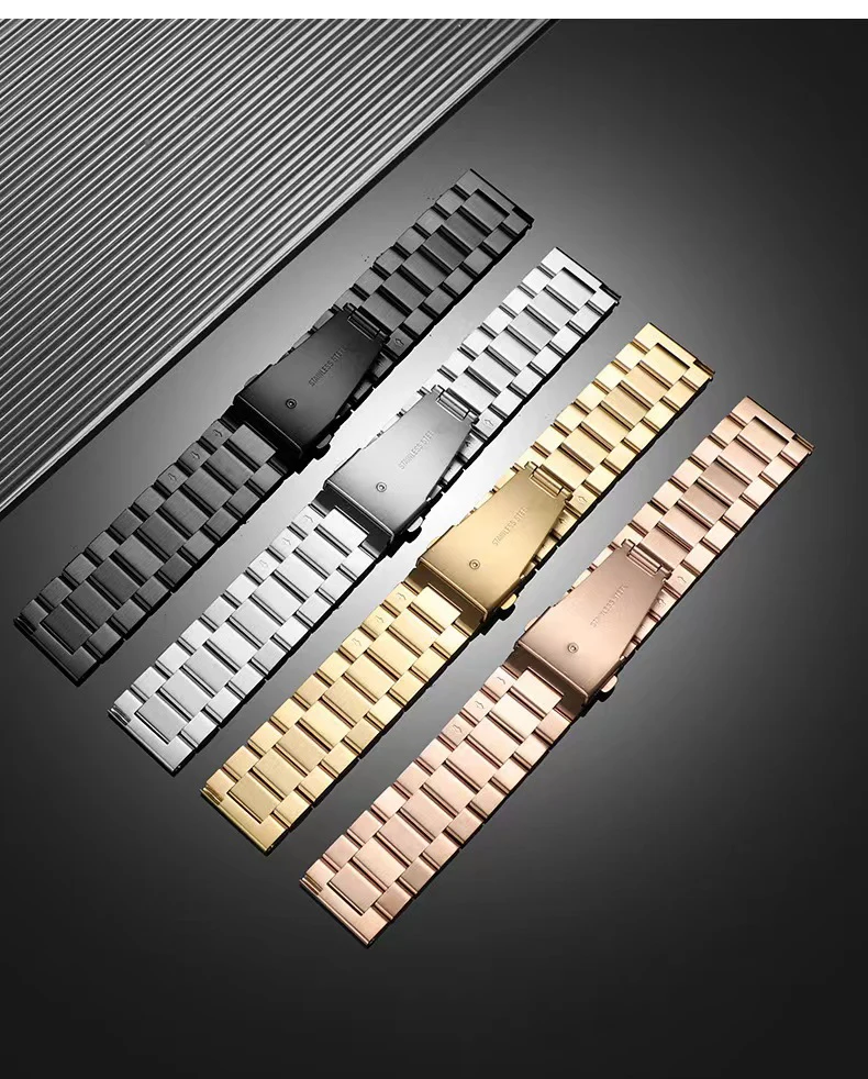 20mm 22mm Watch Band for Samsung Galaxy watch 5 4 3 active 2 40/44mm Gear S3 Stainless steel bracelet correa Huawei watch straps