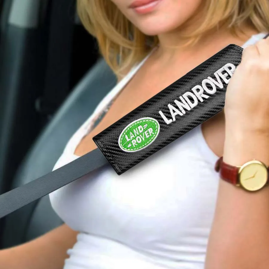 

2pcs Universal Car Seatbelt Shoulder Pad Strap Protector Buffer Cushion For Land Rover Range Rover Freeland Interior Accessories