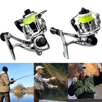 portable metal fish tackle angling accessories mini 100 fishing reel spinning wheel pocket