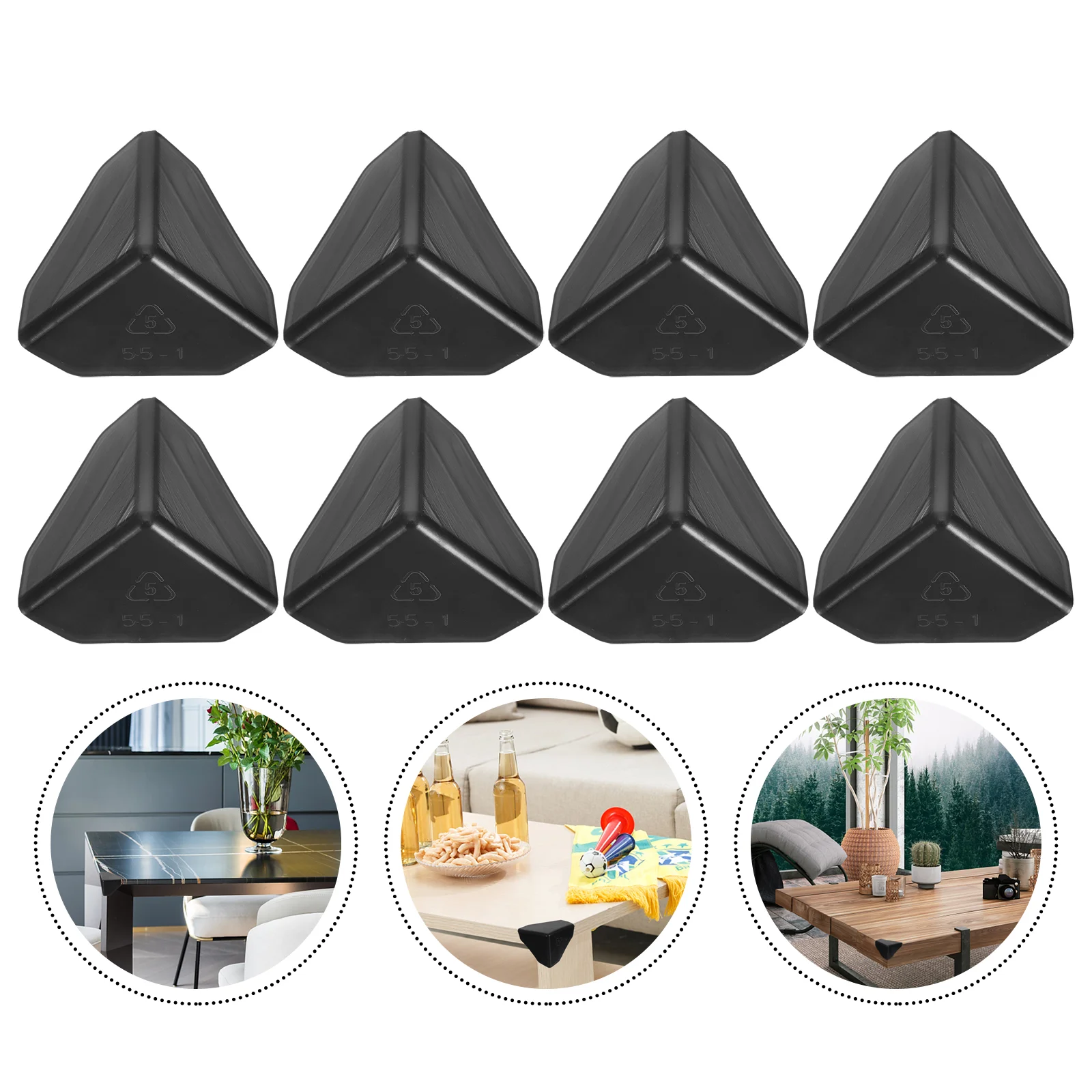 

100 Pcs Three-sided Plastic Corner Protector Hard Bumper Furniture Pad Table Guard Cover Cushion Baby