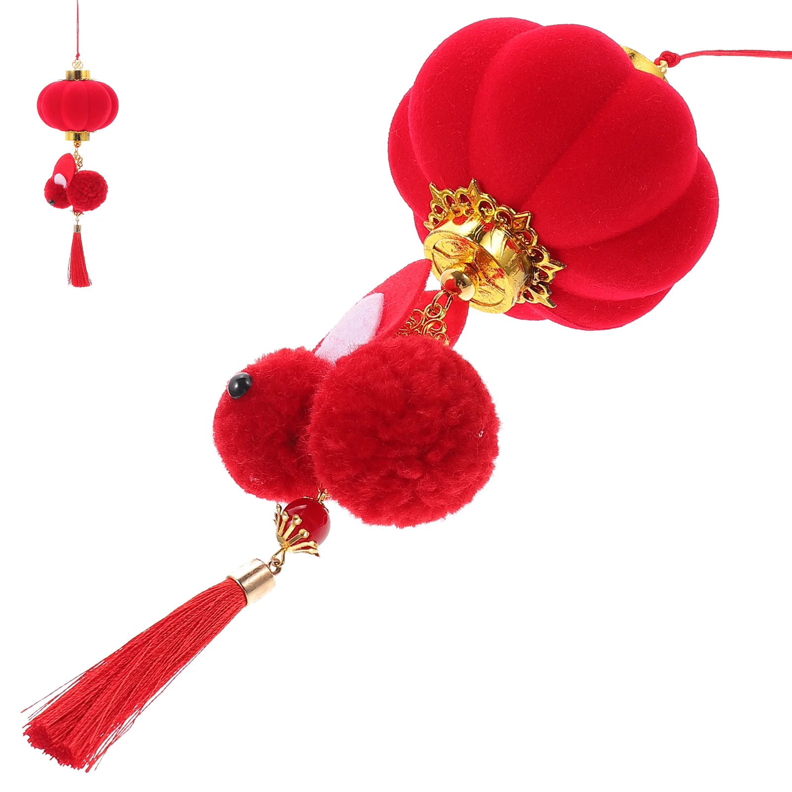 

Chinese Year New Festival Lantern Decor Red Lanterns Pendant Hanginglucky Knot Car Pendants Bonsai Decoration Mini Window
