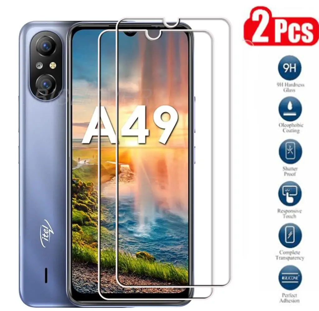 Для Itel A27 A49 A58 Pro P38 Vision 1 2 3 2s Plus A26 A37 P37 S17 A48 P36 Vision1Pro Защитная пленка для экрана из закаленного стекла