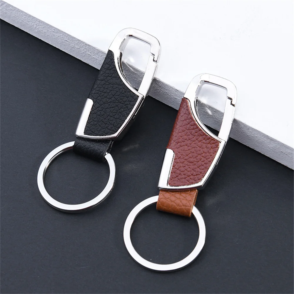 

NCEE Fashion Leather key Chain New Men Women Metal Waist Hanging KeyChain Best Gift Key Ring jewelry