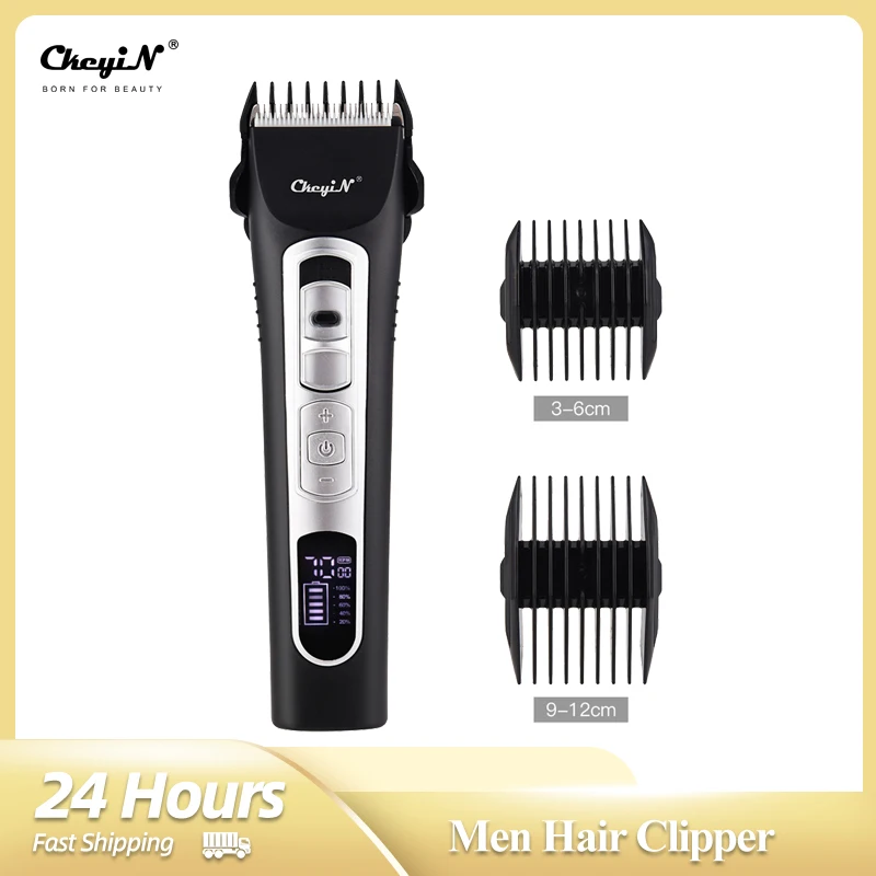 

CkeyiN Electric Hair Clipper Professional Hair Cutting Machine for Men Cordless Rechargeable Barber Haircut Trimmer Limit Comb