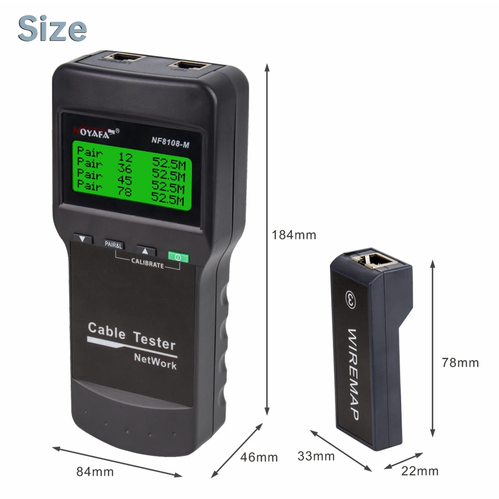 NOYAFA new NF-8108M network cable tester professional rj45 tester Measure Length Cabl Multifunctional poe Network Tools images - 6