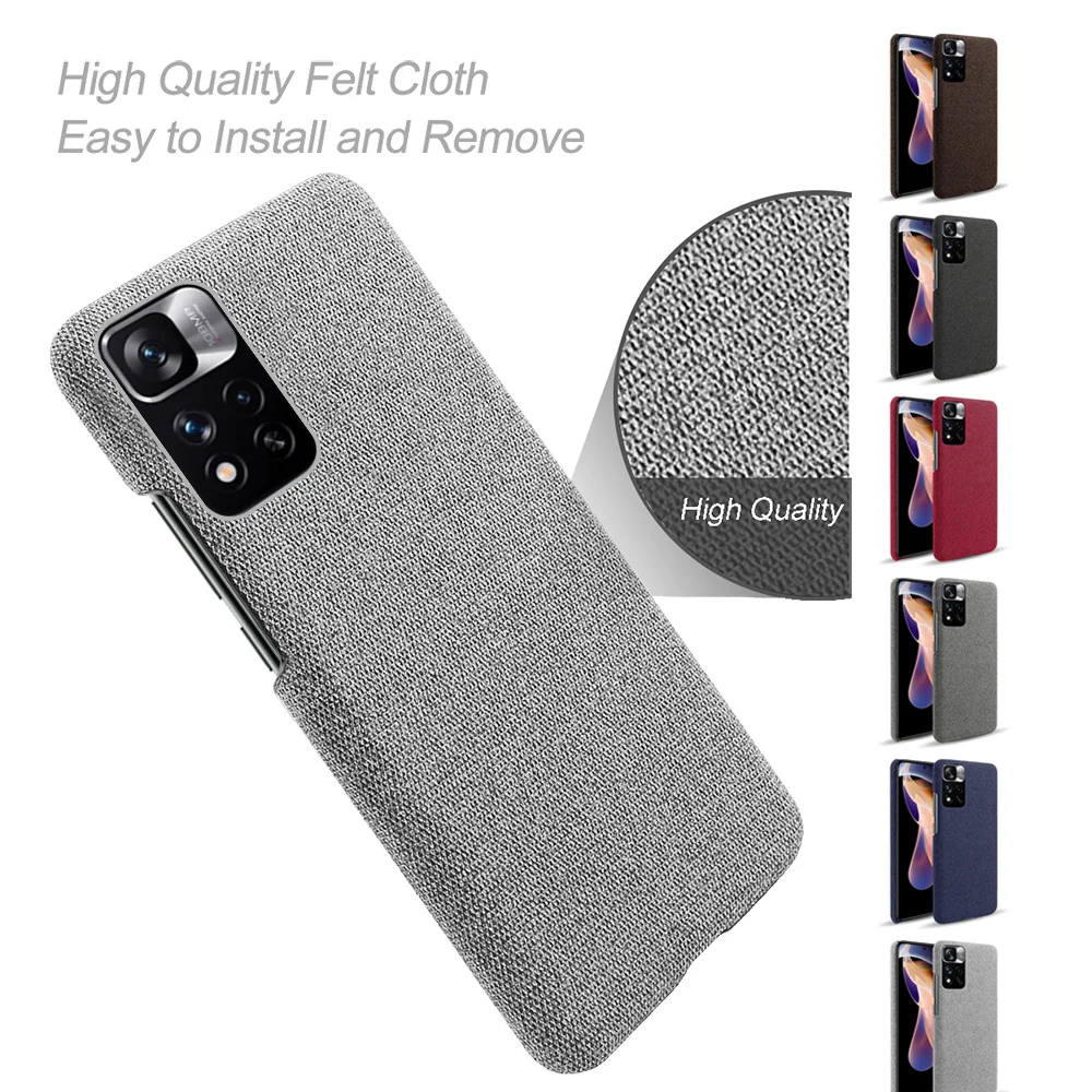 

For Xiaomi Redmi Note 11 Pro Case Soft Premium Fabric and Anti-Slip Grip Case For Redmi note11 11pro 11 Pro 10 S 10S Coque 2021
