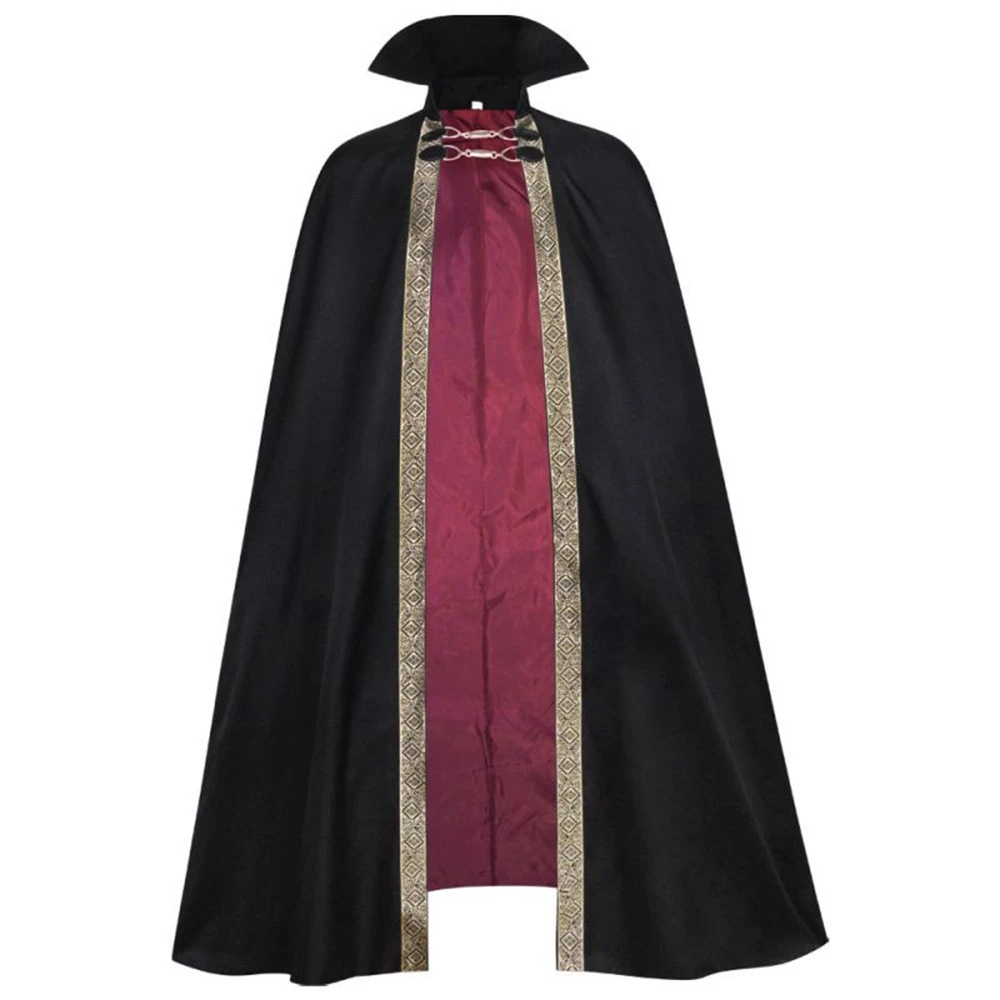 

Halloween Vampire Cosplay Costumes Baron Cloak Unisex Death Scary Devil Role Hooded Vampire Cape for Adult Child
