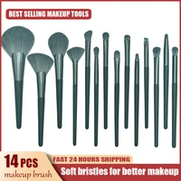 14 pcs soft makeup brush set for concealer blush highlight eyeshadow loose powder foundation hybrid profession make up tools
