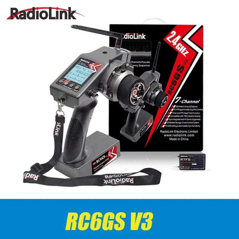 Радиопередатчик Radiolink RC6GS V3 2 4 ГГц 7 каналов с приемником R7FG гироскоп пульт