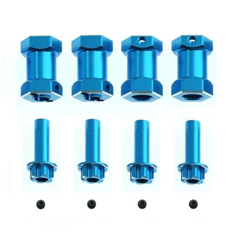 

4Pcs Metal 12Mm Hex Wheel Hub Drive Adapter 20Mm Extension Combiner Coupler For 1/10 RC Car Crawler Axial SCX10 D90
