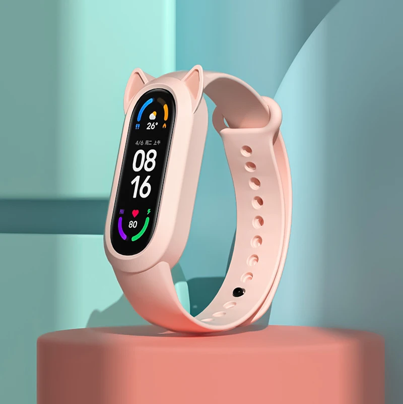 

Ремешок силиконовый для Xiaomi Mi Band 7 6 5 4, спортивный браслет для наручных часов xiaomi mi band 3 4 5