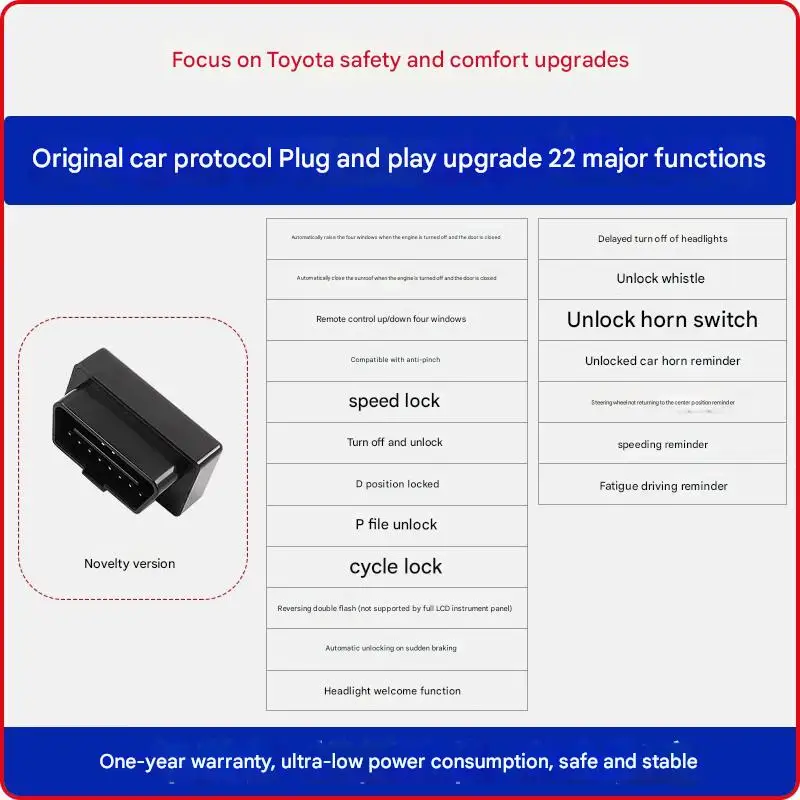 Фото Подходит для Toyota Lelink Corolla Camry Rongfang Fenglanda Wildlander, автоматический стеклоподъемник OBD, однокнопочный подъемник Weisha Ruif №3