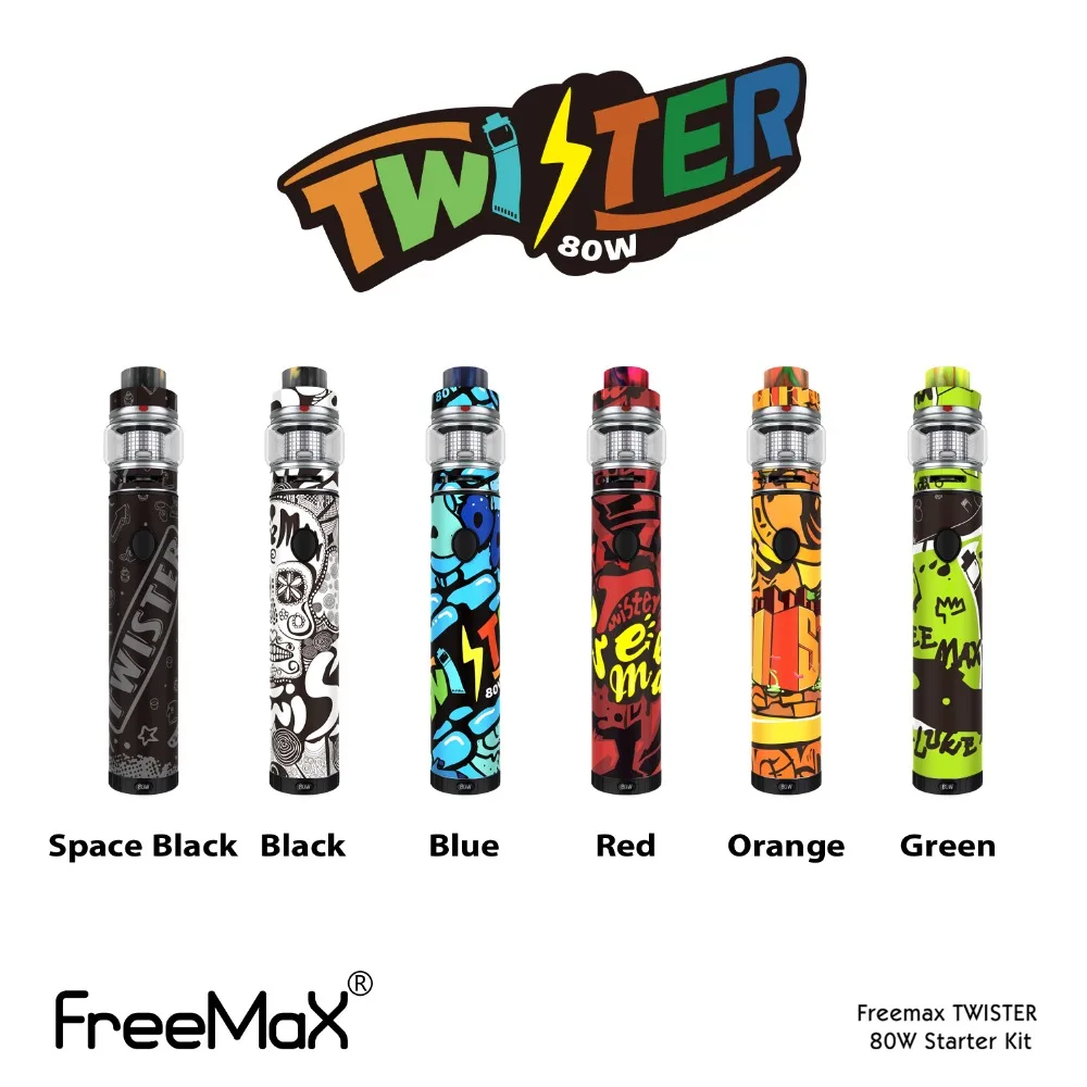 

NEW FreeMax TWISTER 80W Kit TWISTER Mod Battery 2300mah With Fireluke 2 Tank 5ml Fit X1 Coil Electronic Cigarette Vape Pen