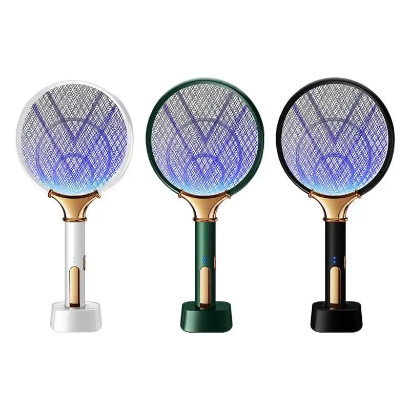 

Electric Fly Swatter New Mosquito Killer Lamp USB Rechargeable Fly Zapper Swatter With Purple Lamp Seduction Trap Insect Killer