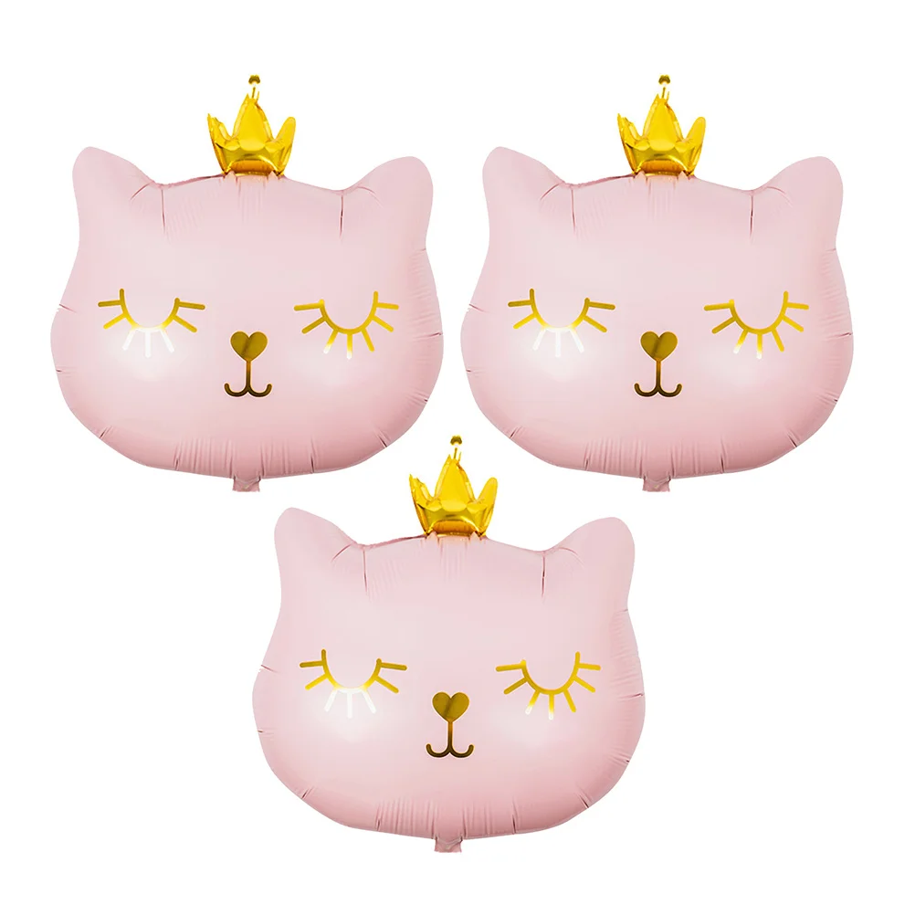 

3 шт., надувные шары в виде котят