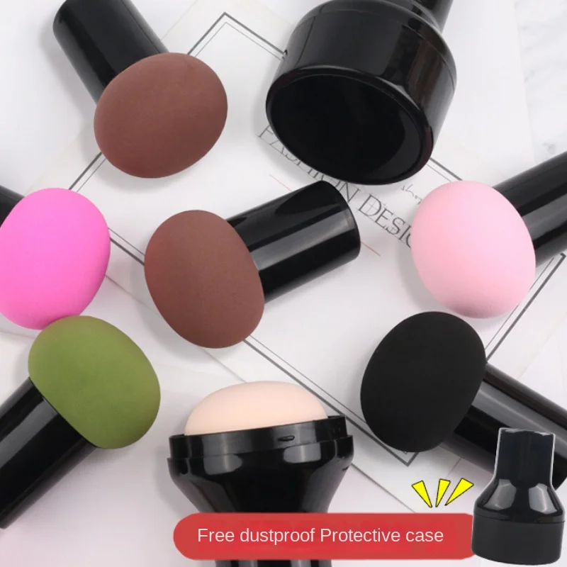 

Mushroom Head Cosmetic Puff with Protective Cap Wet Dry Powder Puff Air Cushion Sponge Makeup Egg Foundation Beauty Makeup Tools