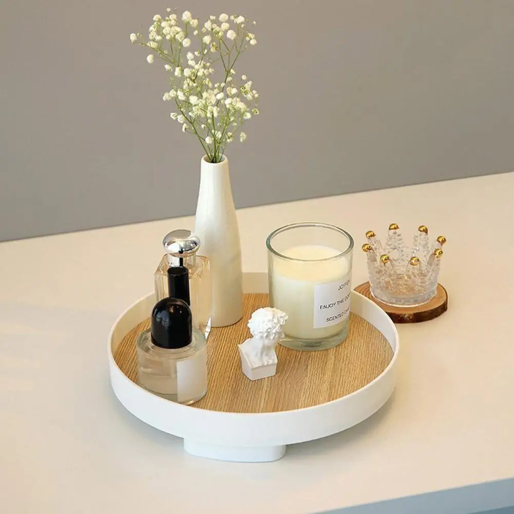 

Modern Decorative Tray Home Decor Vase Storage Organizer Table Decor Candlestick Aromatherapy Office Desktop Box Round Stan S7v7