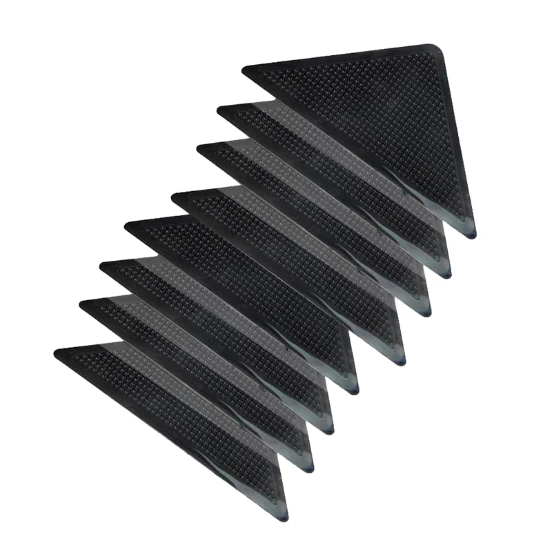 Треугольные противоскользящие наклейки для ковров, 4 шт./8 шт., угловые накладки для ковров с плитками, моющиеся и многоразовые нано-антискользящие фиксированные накладки многоразовые наклейки изучаем а