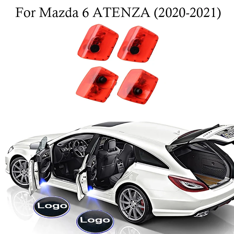

2pcs LED Car Door Welcome Light Auto Emblem Shadow Lamp for Mazda 6 ATENZA（2020-2021）