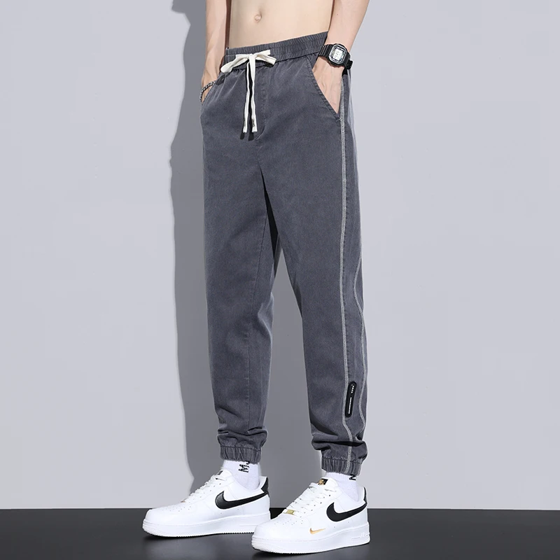 

2022 Summer Thin Men's Casual Pants Fashion Loose Streetwear Elastic Ankle Banded Harem Pants Sweatpants Brand Clothing