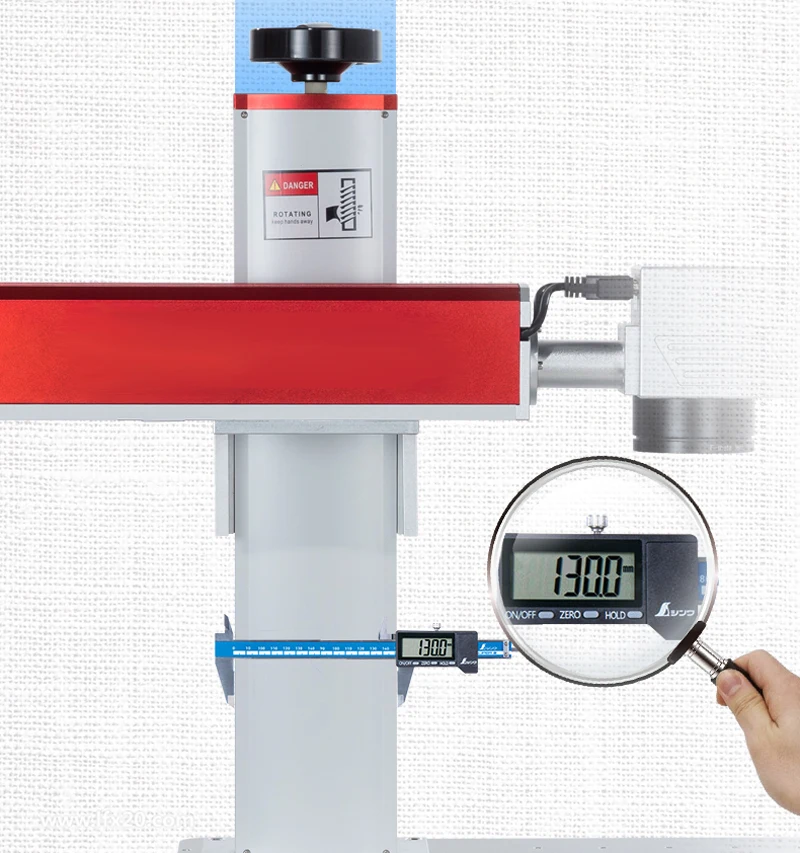 Автофокус 50 Вт волоконная лазерная маркировочная машина с вращающимся кольцом 20