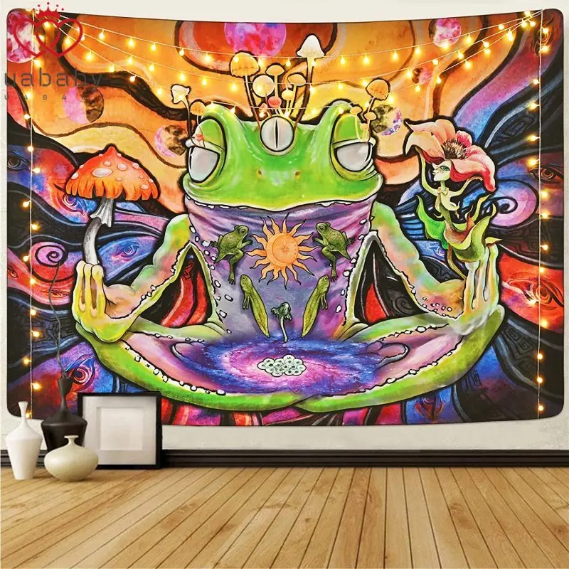 

Frog Tapestry Mushroom Tapestry Hippie Eyes Tapestries Moon Phase Tapestry Abstract Tapestry Wall Hanging for Room