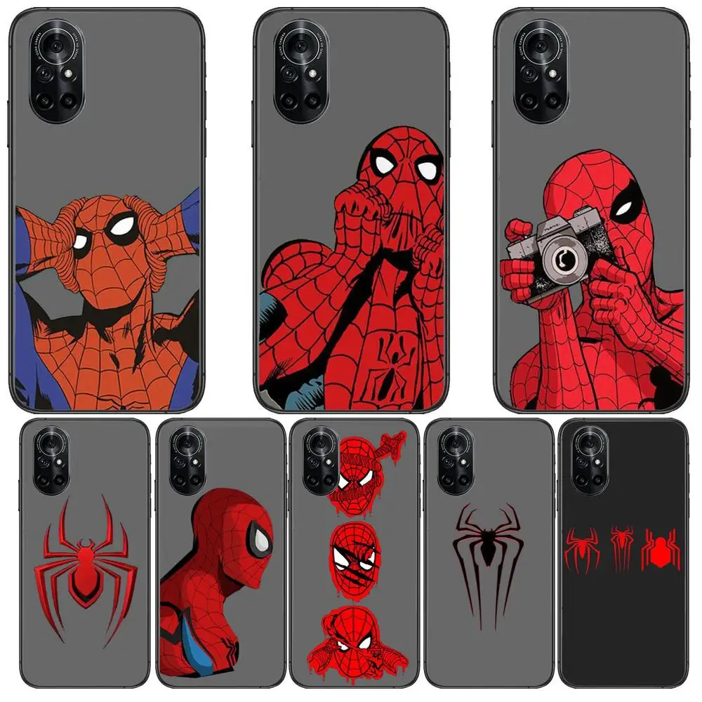 

Marvel SpiderMan Matte Clear Phone Case For Huawei Honor 20 10 9 8A 7 5T X Pro Lite 5G Black Etui Coque Hoesjes Comic Fash des