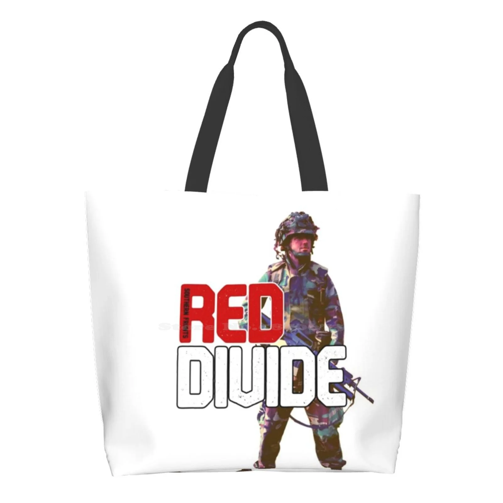 

Red Divide Nato High Quality Large Size Tote Bag