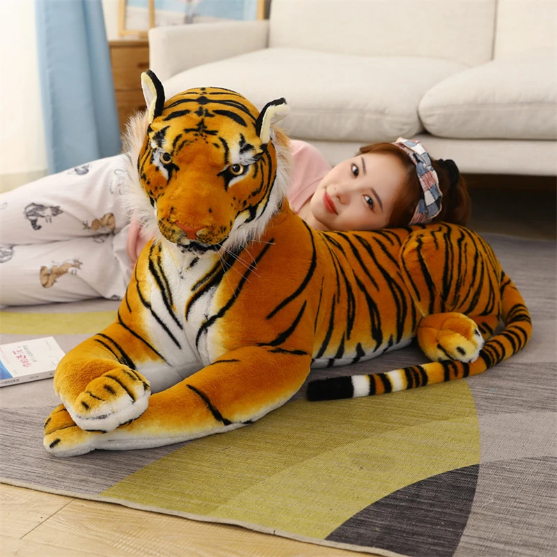 

Plush Giant Tiger Toys Lifelike Stuffed Animals Toy Children's Toys Doll Kids/Boy Birthday Gift Kawaii Home Decor Christmas
