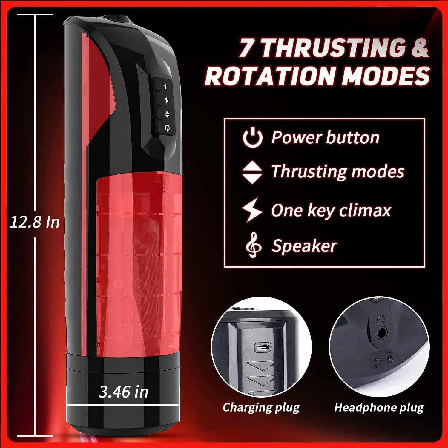 Automatic Male Masturbator 7 Thrusting Rotating Vaginal Mouth Pocket Pussy Strokers Voice Interaction Adult Sex Toys for Men