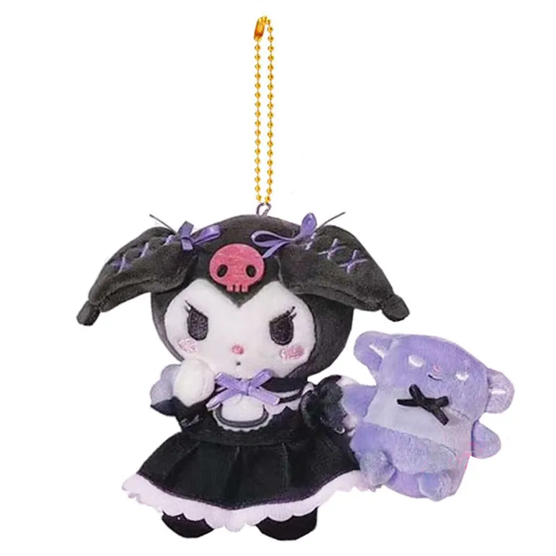 

Lolita Demon Holding Hand Baku Kawaii Plush Keychain Cute Key Chain Mascot Keyring Cartoon Anime Keychains for Women Girls Gift