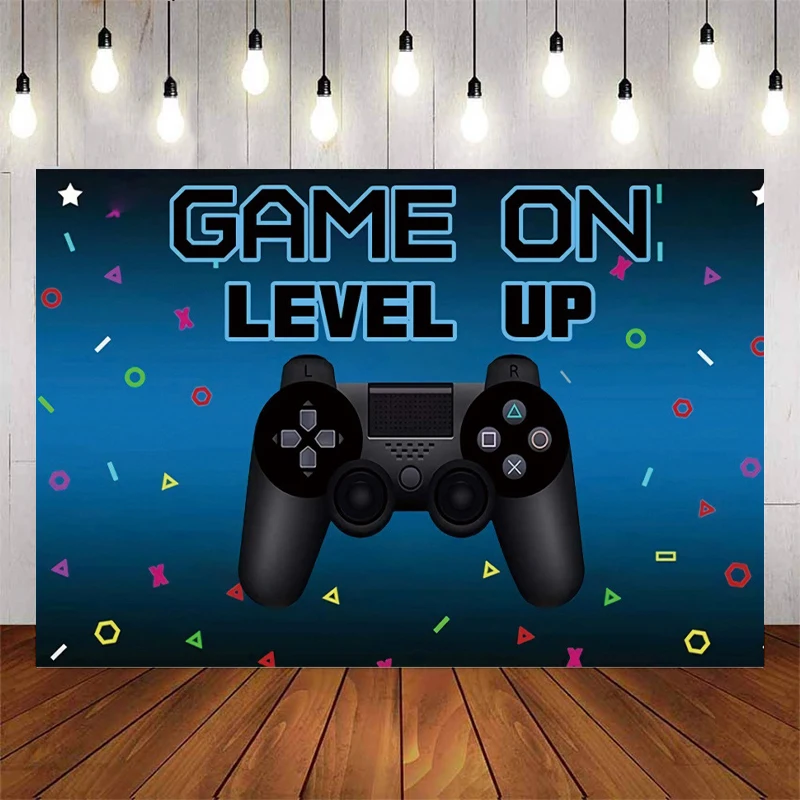 

Фон для фотосъемки детский день рождения раньше игровой автомат выравнивание фото декорация фон синяя игра старт баннер реквизит