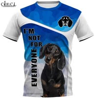hx newest popular animal dachshund unisex t shirt men streetwear 3d print harajuku short sleeve casual pullover drop shipping