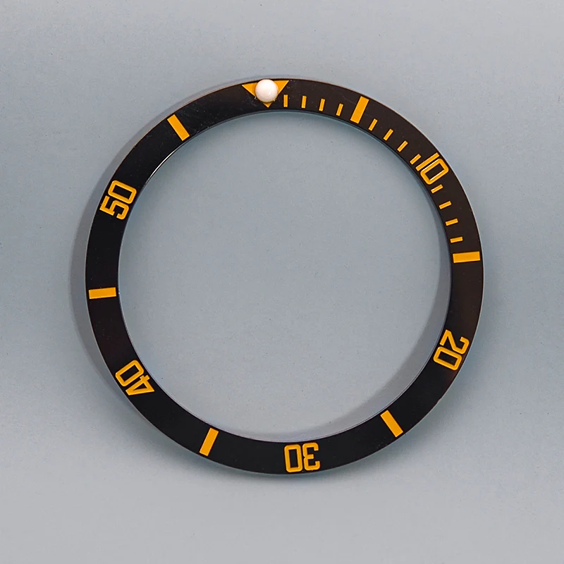 Mod 38mm*31.6mm Number Ceramic Watch Bezel Insert Rings Fits Seiko SKX007 SKX009 SRPD Men's Watch for Watch Case Repair Parts enlarge