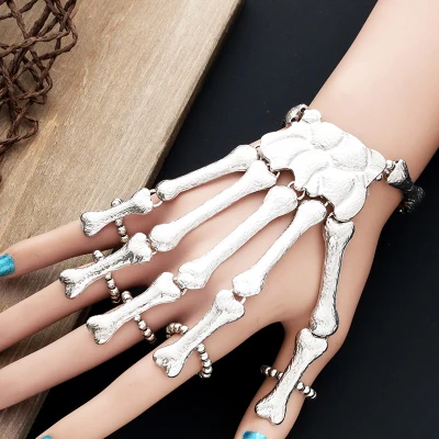 

Punk Ghost Claw Skeleton Hand Bone Ornament One Piece Chain