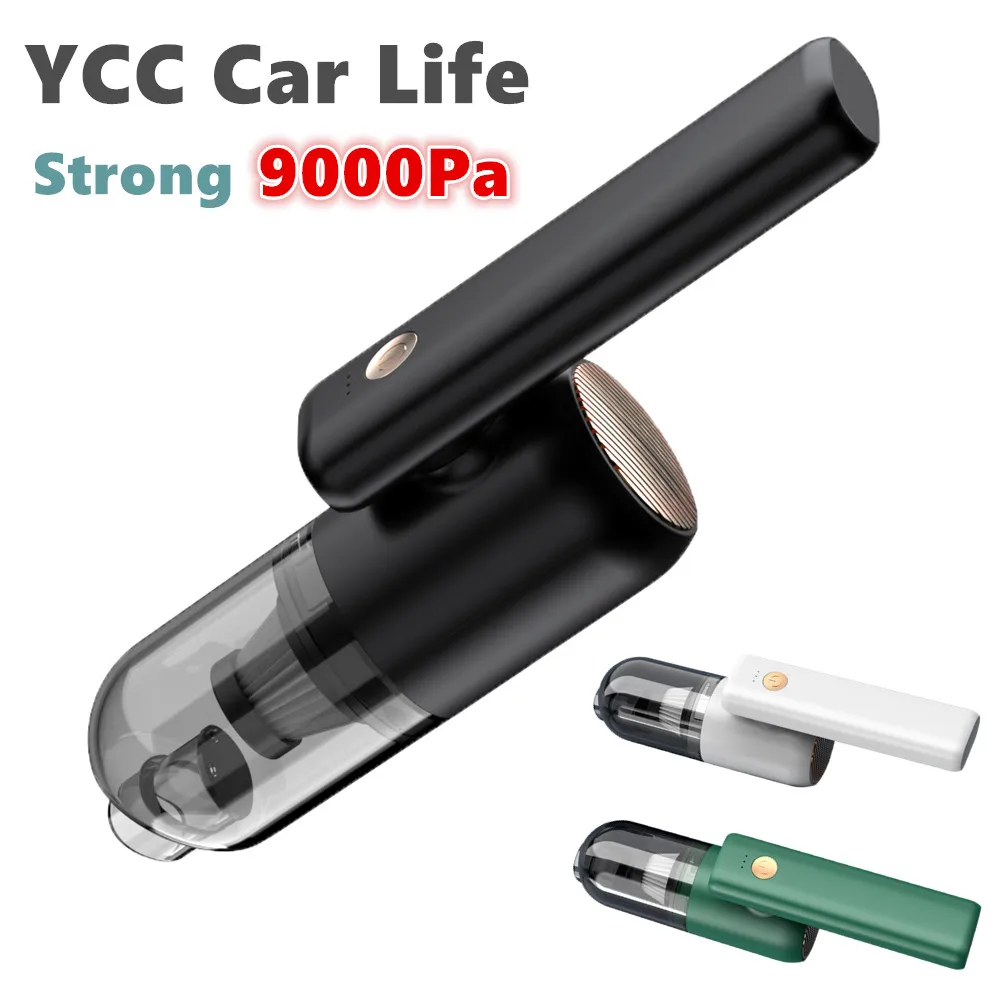 

9000Pa Car Wireless Vacuum Cleaner Handheld Home DualUse Portable 180-degree Rotate Folding Vacuum Cleaner Cordless LED Lighting