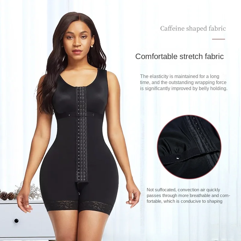 

Black Khaki Colors Shapewear Bodysuit Body Shaper One-piece Women's Thin Waist Corsets for Women Caffeine Shaped Fabric