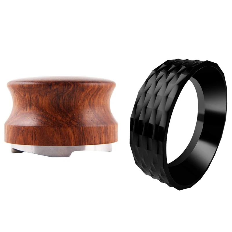 

Coffee Distributor, 58Mm Coffee Tamper Base With Espresso Dosing Funnel/Ring, Coffee Dosing Ring