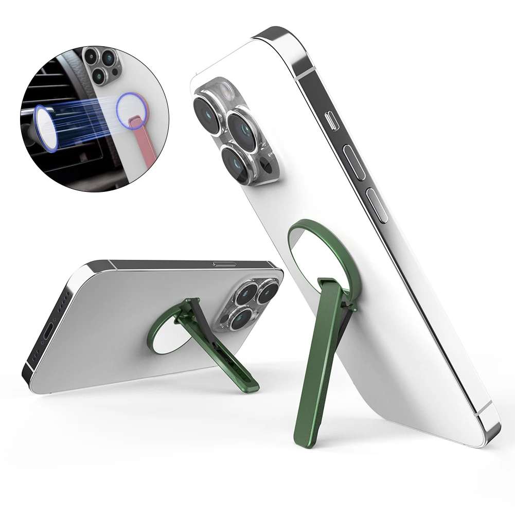Universal Mobile Phone Holder 360 Degree Rotation Metal Foldable Cellphone Stand for iPhone 12/13/11/14 Pro Max Car Holder