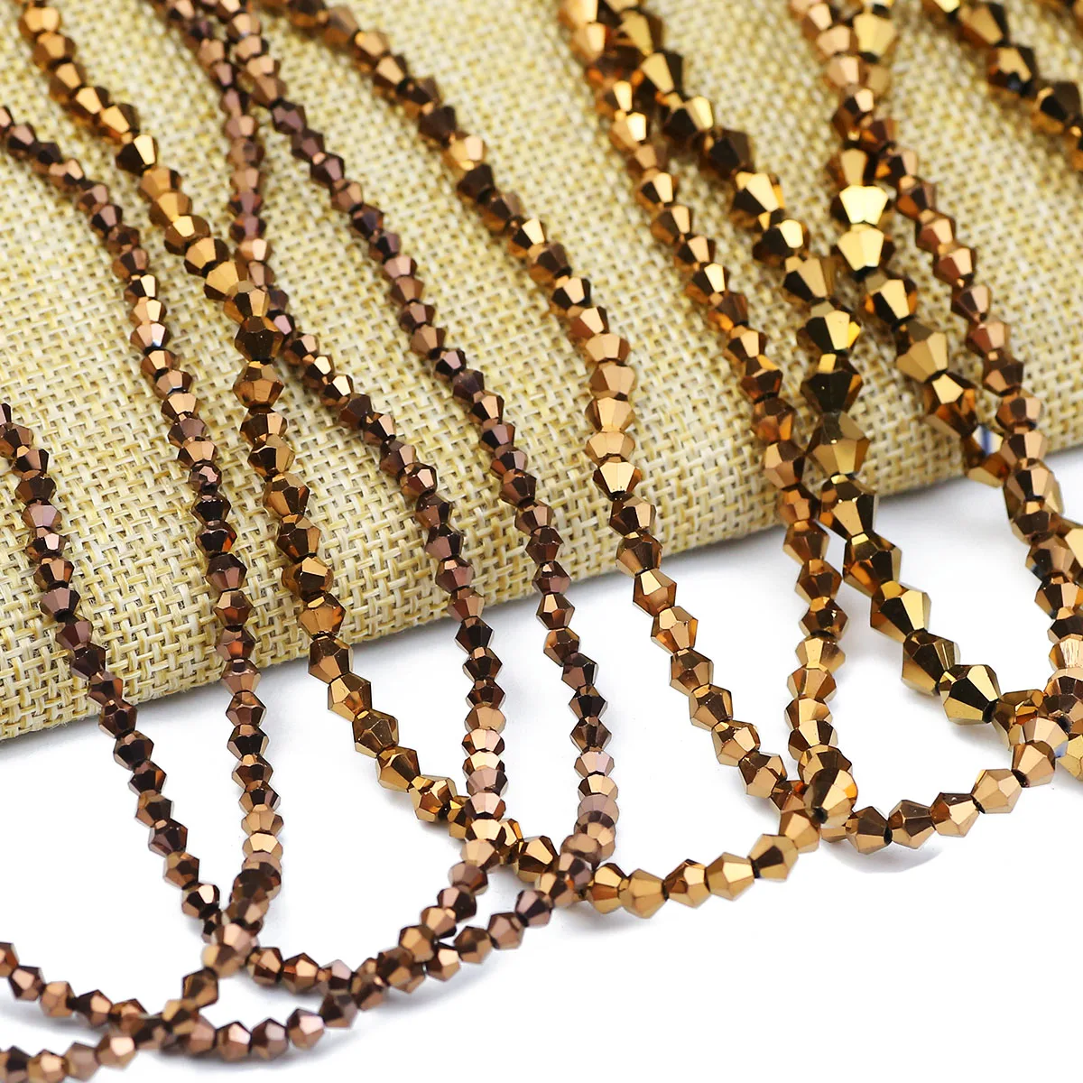 Бронзовый цвет в форме ромба бусины с австрийским хрустальным покрытием