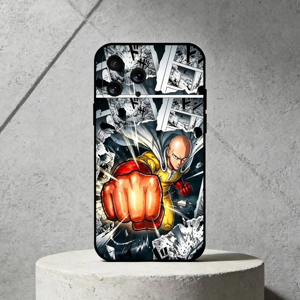 Фото Чехол для телефона O-One-Punch Man, силиконовый, черный, мягкий, для iPhone 17, 16, 15, 14, 13, 12, 11, SE, Plus, Pro Max №3