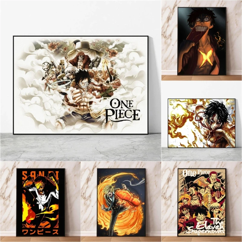 

Japanese Classic Anime One Piece sanji Christmas Gifts Children's Bedroom Decor Home Room Painting Picture Print Wall