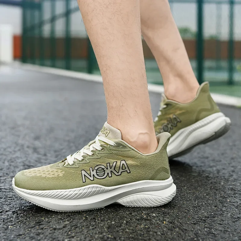 New Male Sneakers Cushioning Casual Running Shoes For Men Suitable Heavy Runners Lace Up Sports Women Non-slip Outdoor Athletic