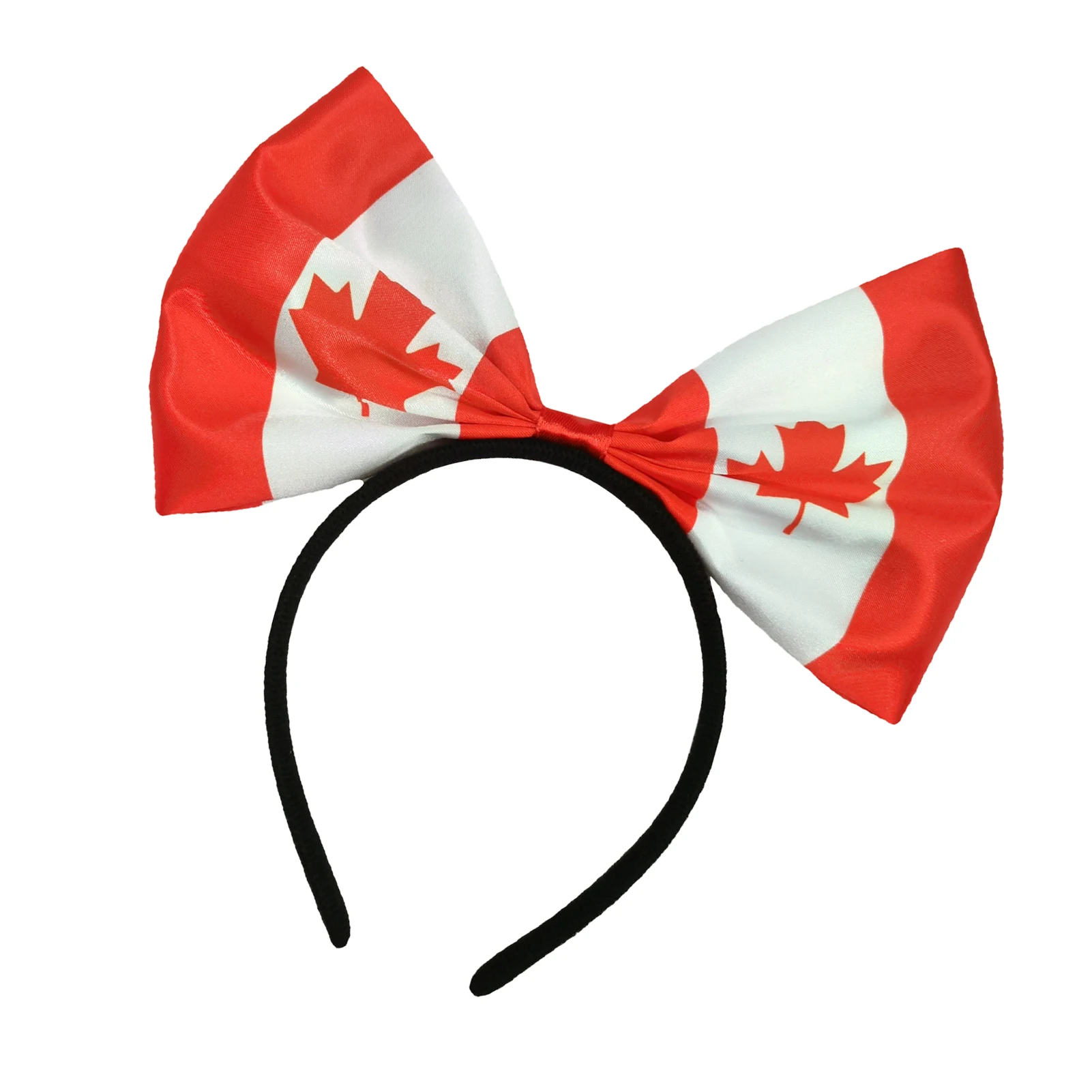 

Canada Day Headband Canadian Flag Patriotic Headband Girl Bowknot Headwear Bow Hair Band Maple Leaf Bow Hair Hoop