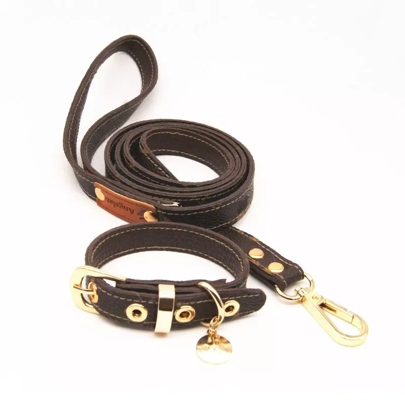

Flower Print Pet Dog Collar Leash Set for Small Medium Dogs Leather Necklace for Chihuahua Pug Walking Dog Accessories LC0143