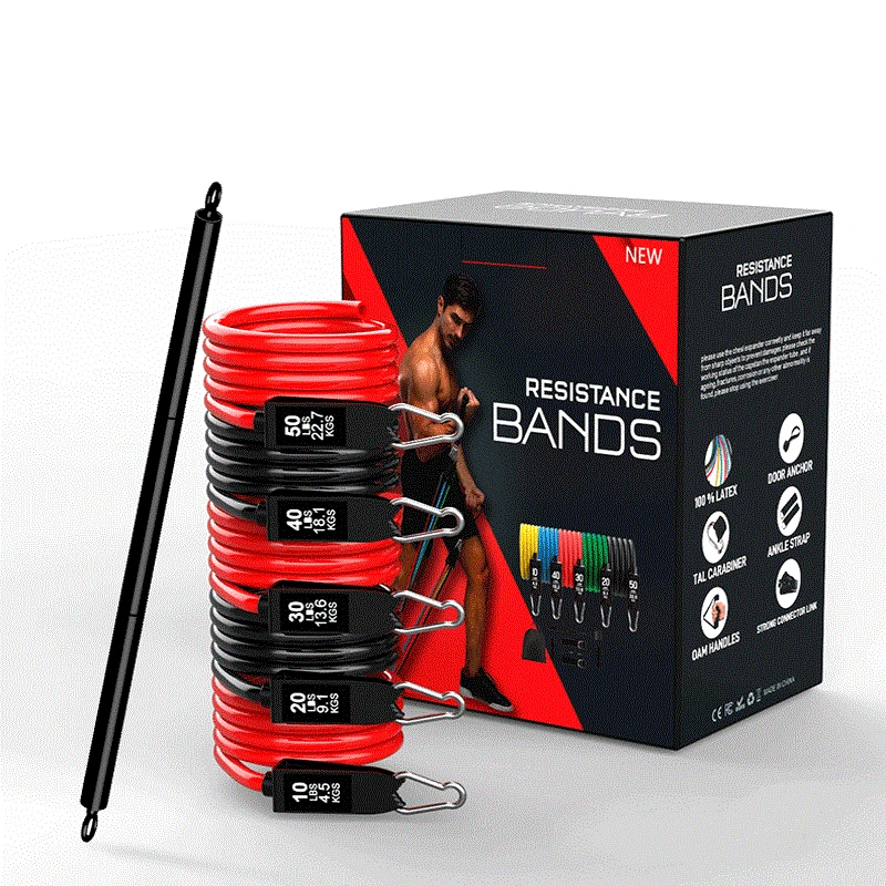 

Workout Bar Fitness Resistance Bands Set Pilates Yoga Pull Rope Exercise Training Expander Gym Equipment for Home Bodybuilding