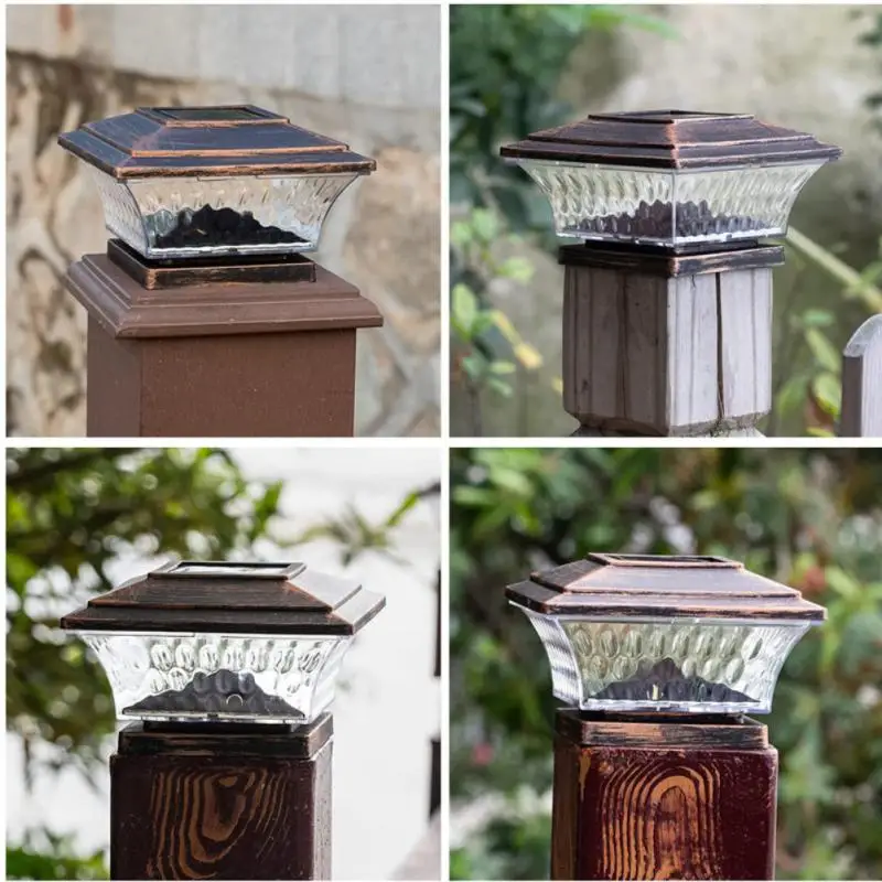 

Solar Energy 900mah Solar Light Fence Lights Cost-effective Warm Solar Column Light Home-appliance Street Garden Porch Lamp