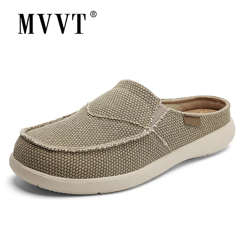 Летние воздухопроницаемые холщовые мужские шлепанцы Comfty экологически чистые