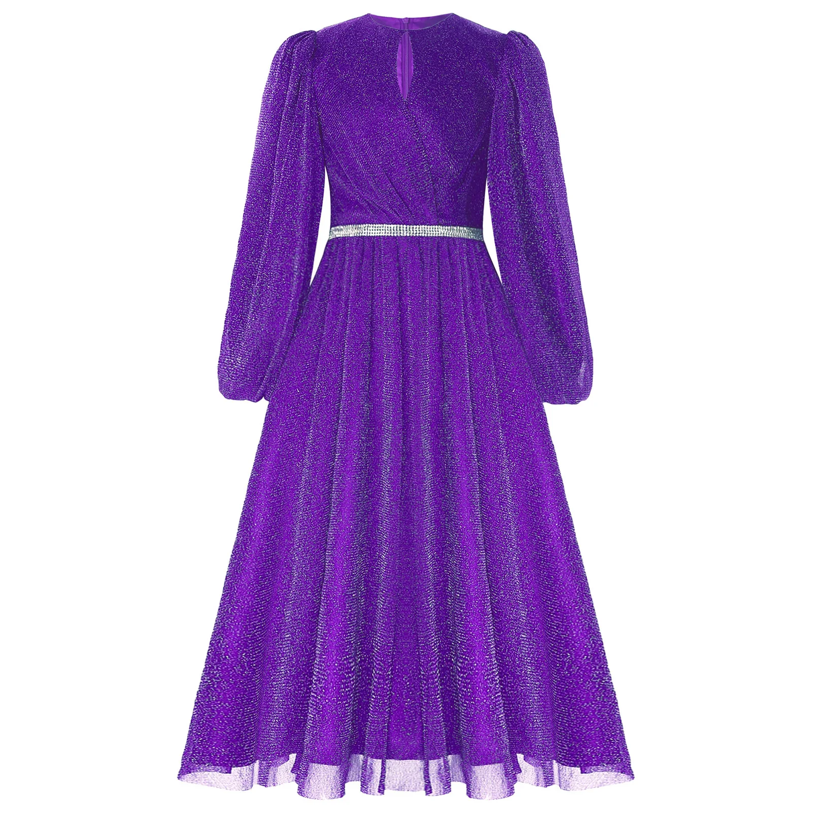 Вечернее платье для девочек детское с длинными пышными рукавами вечернее